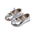 Vancahao girls' bow-tie princess shoes, new spring/autumn  collection, kids' black leather soft-soled dance shoes