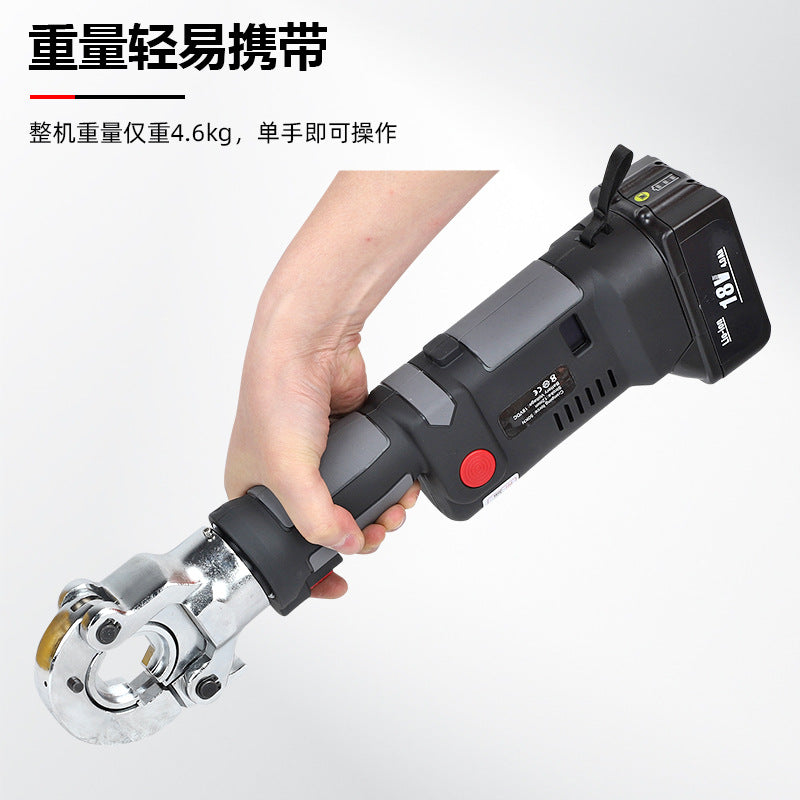 Mini rechargeable hydraulic pliers ES-300 black digital display electric crimping pliers straight handle small portable lithium battery pliers