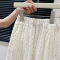 Summernew arrivalgirlpure cotton polka dot lace casual pants k-stylefashionpantskids pants children's clothing trendy