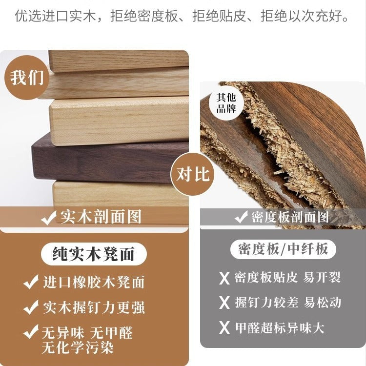 Solid wood stool round stool for home wooden bench soft stool living room coffee table low stool dining stool stackable small stool
