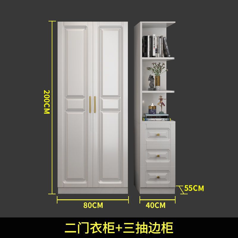 Modern minimalist wardrobe for home bedroom, rental apartment, storage, small apartment cabinet with vanity corner closet