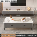 Coffee table and tv cabinet combination chanel slate + gray cabinet black airplane legs 120+180