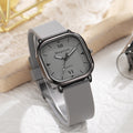 Shangmei square watch unisex fashion quartz watch minimalist trendy faux leather trim alloy manufacturer wholesale