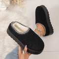 Wholesale women's plus size snow boots: new winter collection - fleece lined, extra thick, warm, platform, height increasing, furry cotton boots and shoes