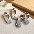 Vancahao  spring/autumn new collection: little girl's bow-tie princess crystal shoes, rhinestone ballet flats, dance shoes