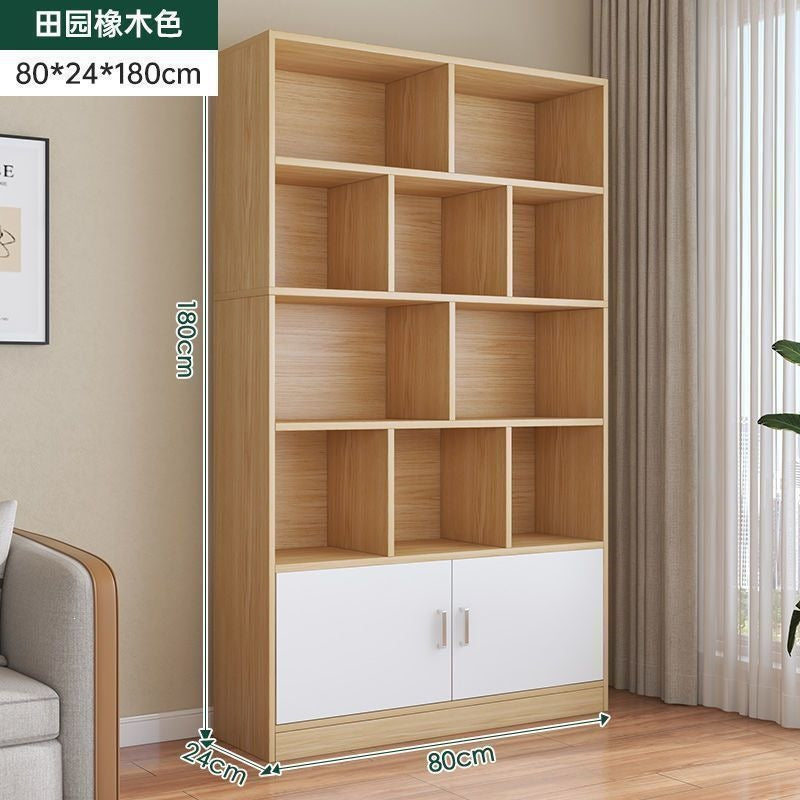 Modern minimalist floor-standing storage rack, wall-mounted certificate cabinet for living room/home use, office file cabinet, simple bookshelf