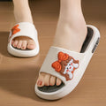 Women's summer korean style slippers - indoor home bathroom non-slip, odor-resistant, silent, thick-soled bath slippers - comfortable, soft, and wearable outside