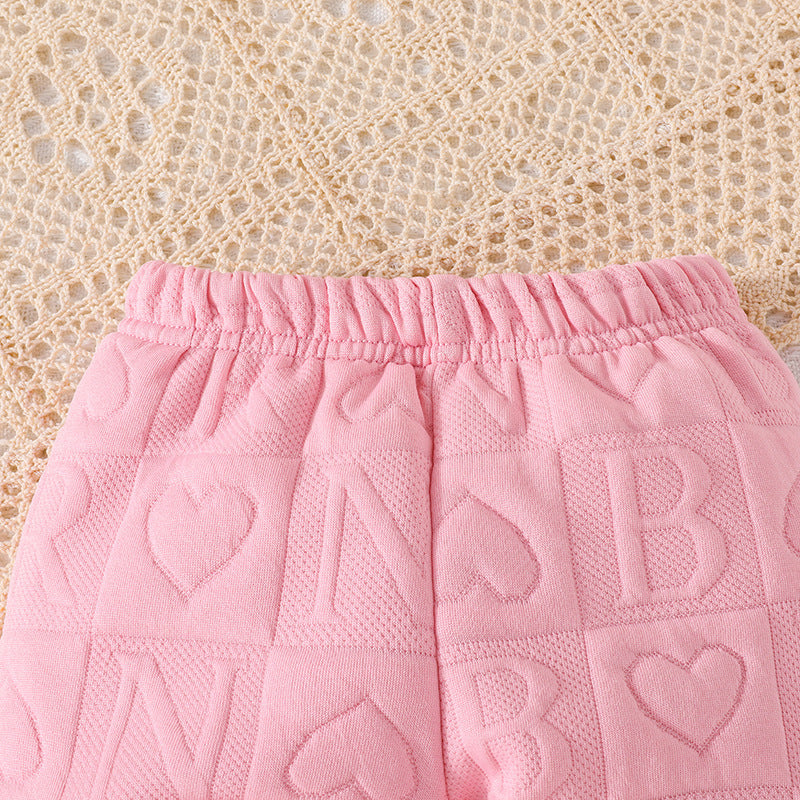 225-year cross-border spring & fallnew arrival baby girl round neck long sleevestops+letterprintingpantstwo-piece setin stock