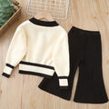 Girls' knitted sweater set - two-piece outfit - new autumn/winter  collection - baby girl flare pants & cardigan set