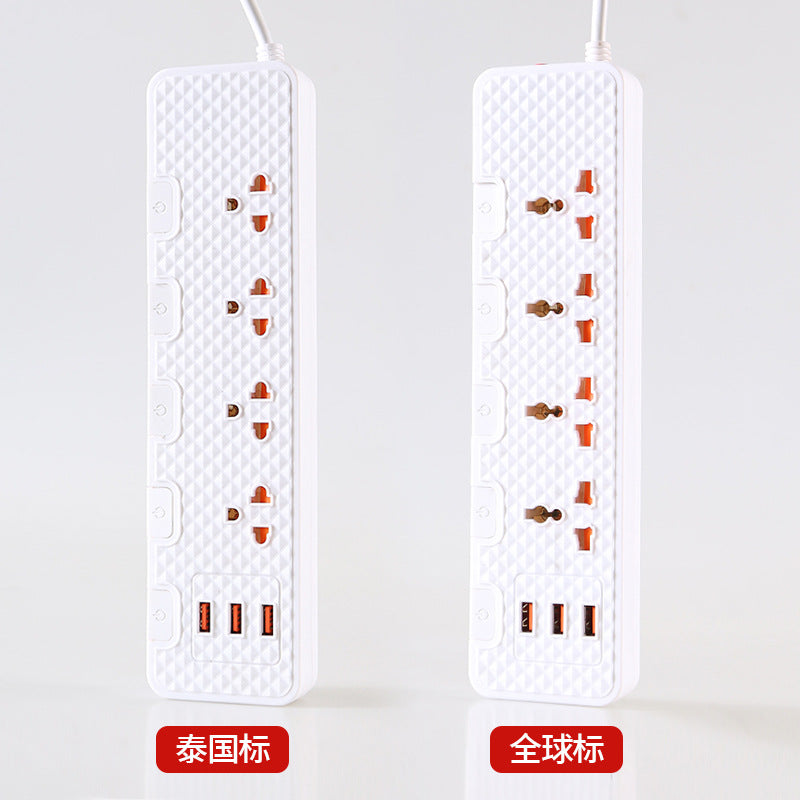 Plug-in  British standard European standard switch socket multi-function usb socket board plug-in board power strip wholesale