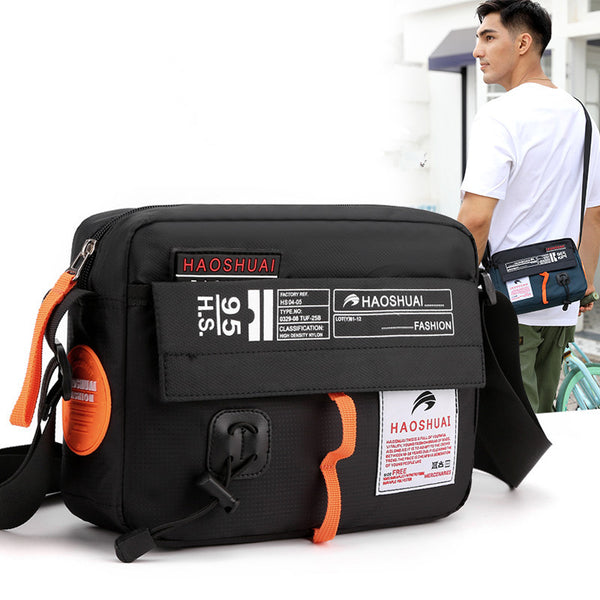 Wholesale new sports and leisure men's outdoor waterproof nylon shoulder messenger bag trendy travel bag  special supply