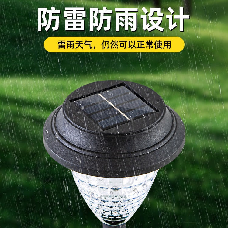 Solar powered lawn lights, garden lights, outdoor ground lights, yard decorations, home use stake lights, waterproof ambient lighting