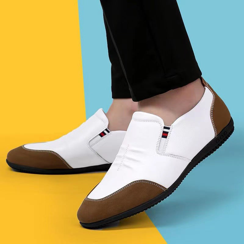 2024 new versatile men's leather shoes - soft sole business casual loafers - perfect for work, security, and dad shoes - wholesale available