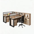 Saint li office desk - minimalist modern 2/4/6/8 seater partitioned workstation - employee desk with seating - office furniture