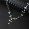 Cross necklace wholesale european and american cross-border jewelry accessories women's high-end accessible luxury niche alloy autumn and winter sweater chain