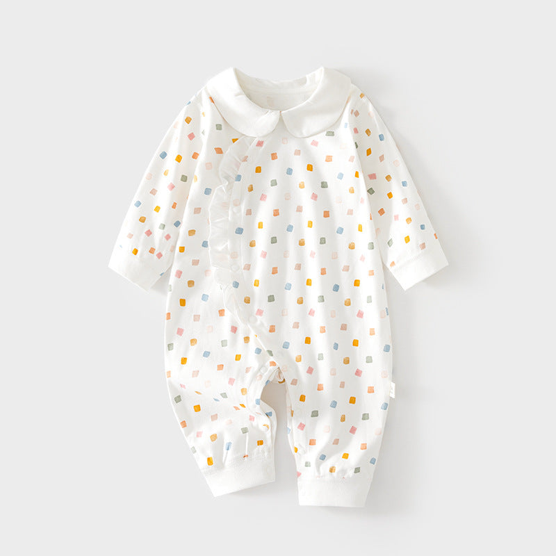 Babibele baby onesie - seamless spring/autumn newborn cotton romper - unisex infant & toddler crawling suit
