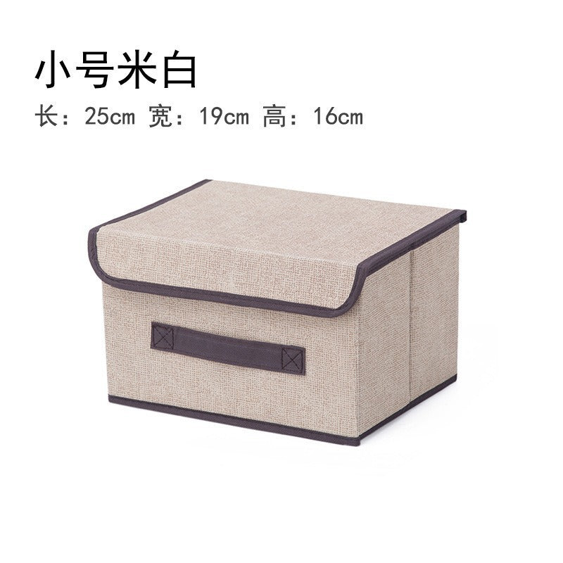 Fabric Flip Storage Box Student Dormitory Folding Clothes Toys Underwear Bras Socks Box Finishing Box