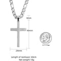 European and american cross-border new jewelry stainless steel cuban chain cross pendant necklace for men - minimalist fashion necklace