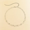 Retrosexy double-layer geometric disc metal chain waist chain female fashion street style fashionpatchworksuit body chain