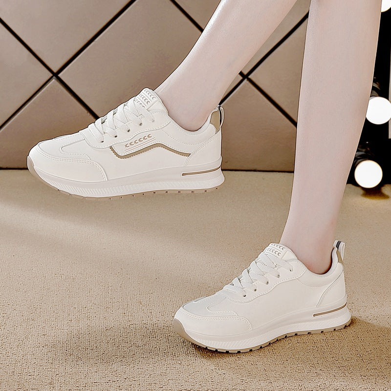 plus size women's soft sole athletic shoes - new spring/autumn versatile white sneakers - lightweight casual running shoes