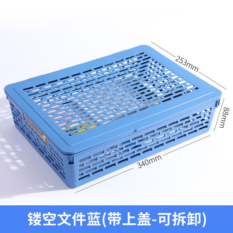 Deli Document Basket Voucher Basket A4 Storage Frame Mesh Document Basket Documents Plastic Basket Desktop Data Basket Storage Box