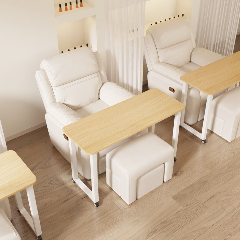 Removable manicure table Japanese single-layer with wheels manicure sofa table Modern simple cross sofa table manicure table