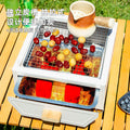 Multifunctional outdoor bbq grill set - portable charcoal grill for camping, home, patio, and backyard use