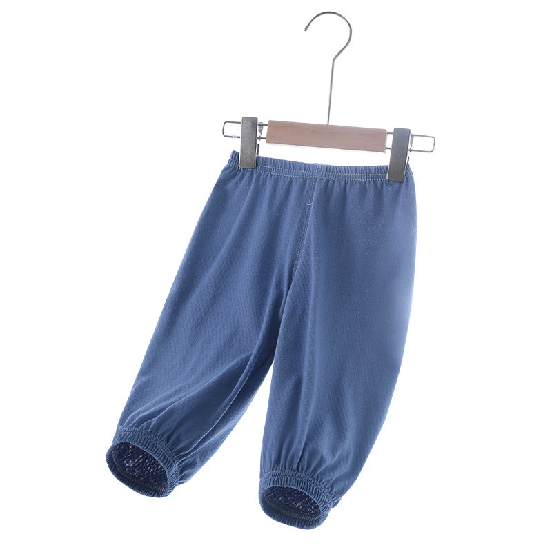 Baby cotton mosquito pants for boys, summer lightweight style, class a, summer air conditioning pants for infants and toddlers