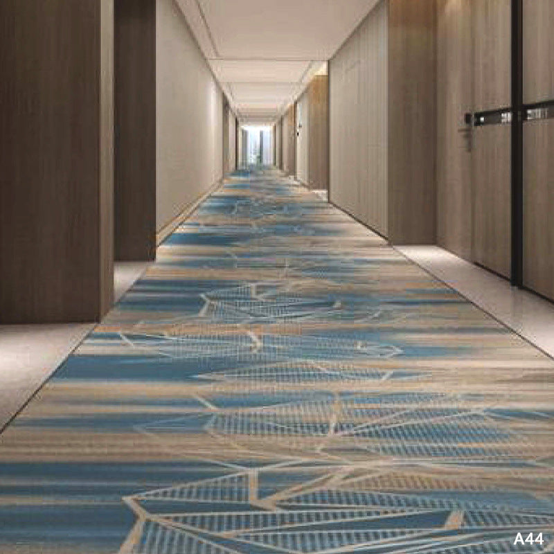 Custom hotel carpet for hallways and aisles, hotel guest room bedside rug, thickened nylon b1 flame retardant full coverage floor mat