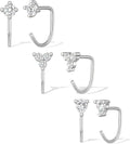 Amazon cross-border new zircon simple suit earrings versatile commuter hong kong style elegant earrings fashionable stylish women
