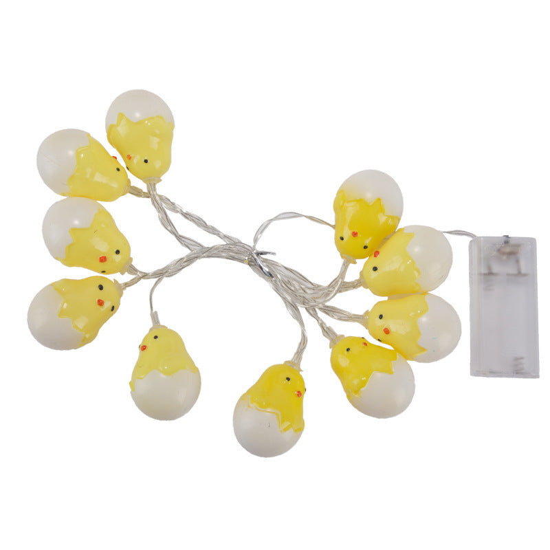hot Easter eggshell chick light string cute duck children's room decorative lights flash wholesale