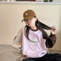 Girls' sweatshirt - new autumn/winter  collection - loose fit crew neck cartoon casual long sleeve top for girls (sizes for mid-to-large children) - winter fleece-lined