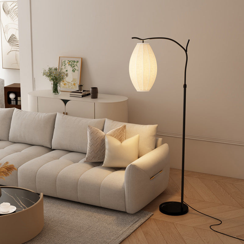Floor lamp medieval style living room 2025 new style new chinoiserie zen wabi-sabi style bedroom bedside lamp fishing lamp table lamp