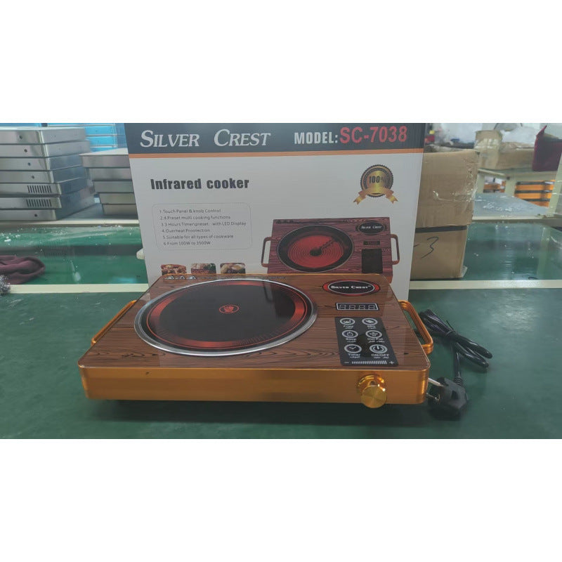 export of household multi-functional microcrystalline glass electric ceramic stove, high-power infrared induction cooker, stir-fry kitchen use