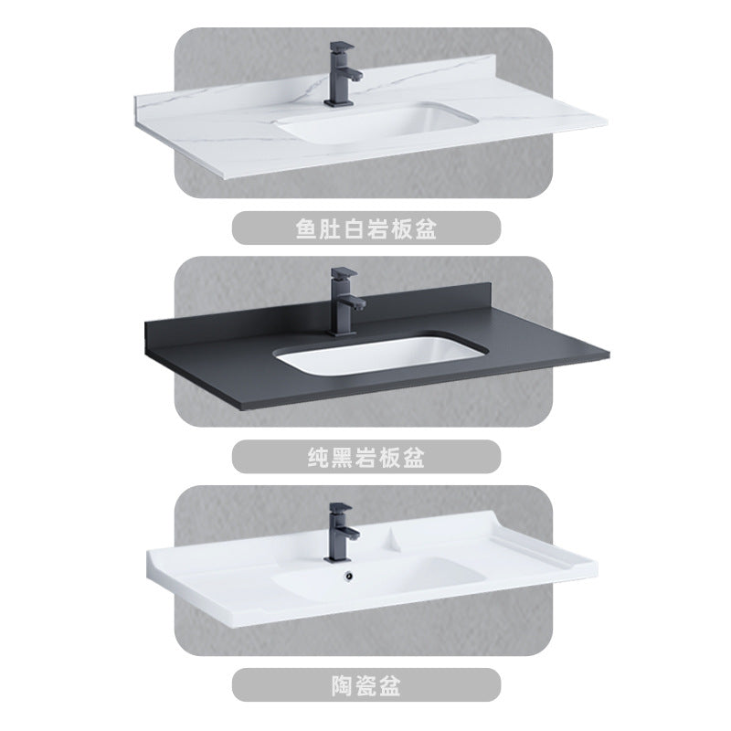 陶瓷一体盆浴室柜镜柜简约现代太空铝智能浴室柜组合套装一件批发