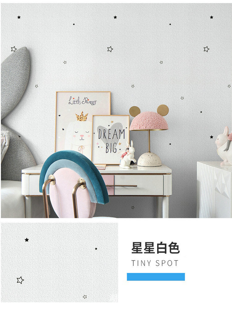 Special wallpaper for gray walls Self-adhesive waterproof and moisture-proof wall stickers Bedroom rental room wall covering ugly wallpaper Household self-stickers