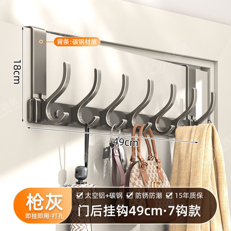 Over-the-door hook wall mount hanger - no drilling required - kitchen & bathroom damage-free storage organizer - clothes hanger & organizer
