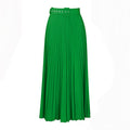 D293p with belt european and american clothing new arrival high waist large skirt mid-length pleated elegantdrapedexport skirt