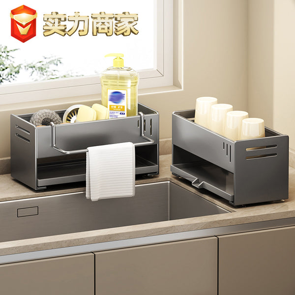 Sponge rack, kitchen storage rack, rag, steel wire ball drain rack, countertop, detergent, sink rack, factory wholesale