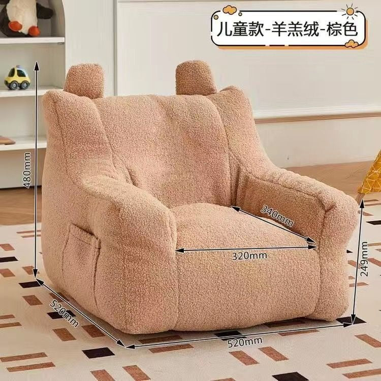 Lazy sofa can lie down and lie down pumpkin cream bedroom balcony single small sofa casualplaid tatami seat