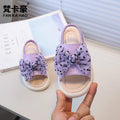 Vancahao niche design girls' bowknot princess sandals -  summer new arrivals - kids' slip-on beach sandals