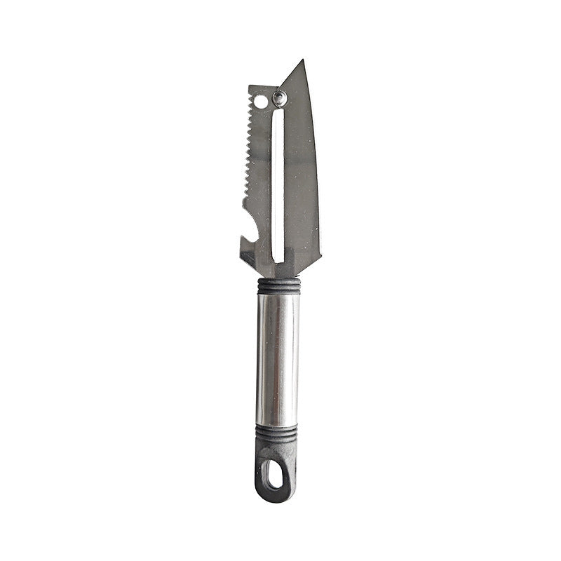 Stainless steel hanging fish scale peeler - kitchen & home use fruit, potato, and vegetable peeler