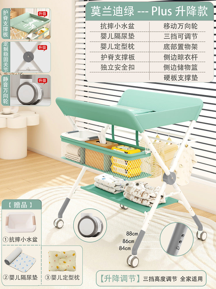 Changing table, baby care table, diaper changing table, newborn bathing & massage table, foldable multifunctional