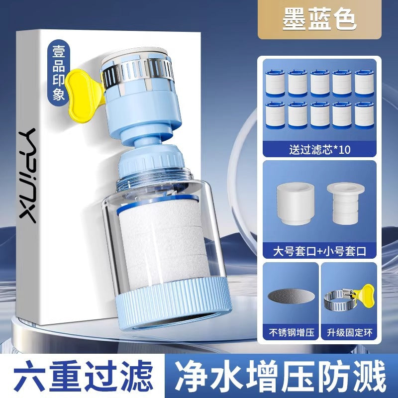 Kitchen faucet filter anti-splash extender - universal fit for home water purification