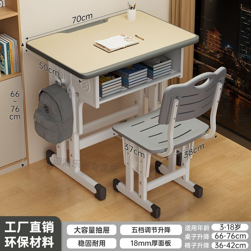 Computer desk home study desk adjustable height for elementary school students school desk and chair set dedicated writing desk for homework