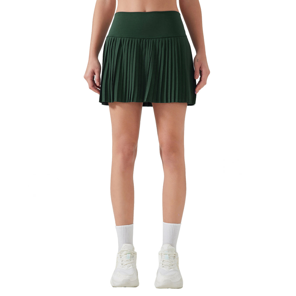 Carefully selected new water-cooled elastic fashionpleated skirt double-layer fashion tape three-point sports pants dk383