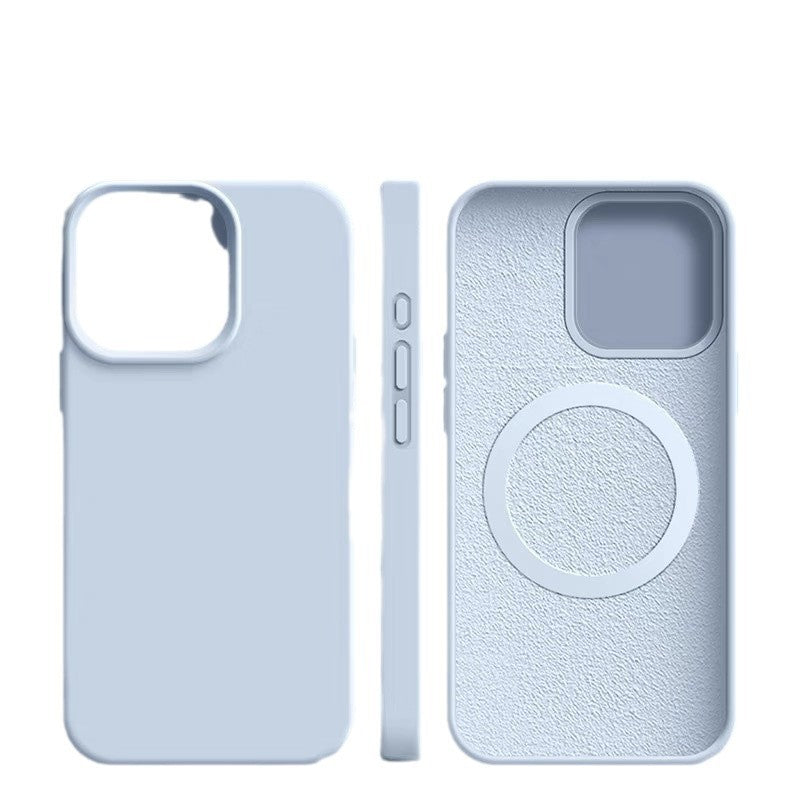Liquid silicone magsafe magnetic suction suitable for iphone17promax mobile phone case apple 16 anti-fall protective cover