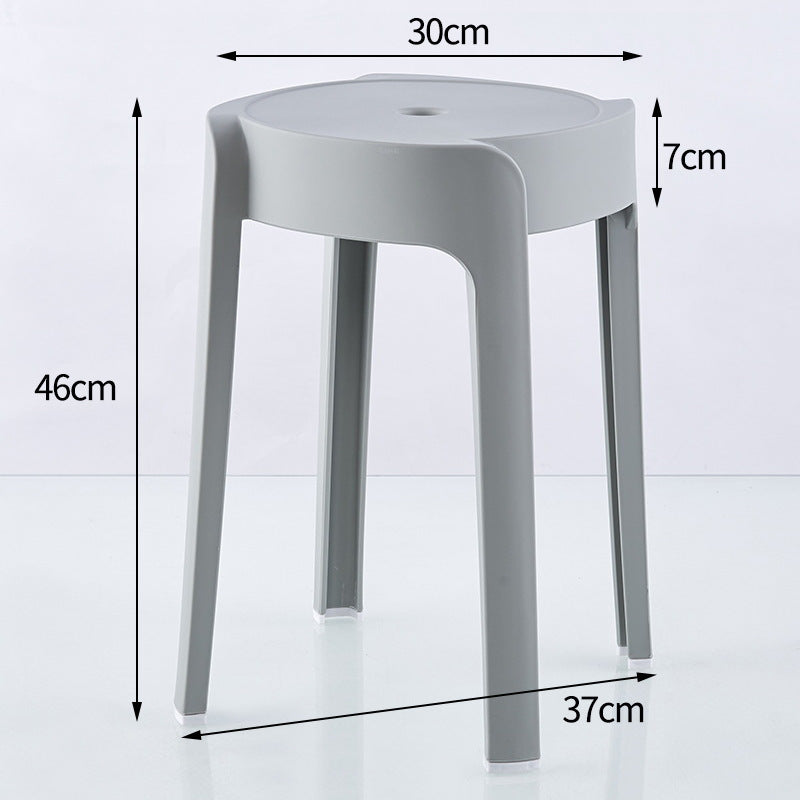 Thickened plastic stool for home strong and durable extra thick stackable casual modern windmill stool spare bench chair