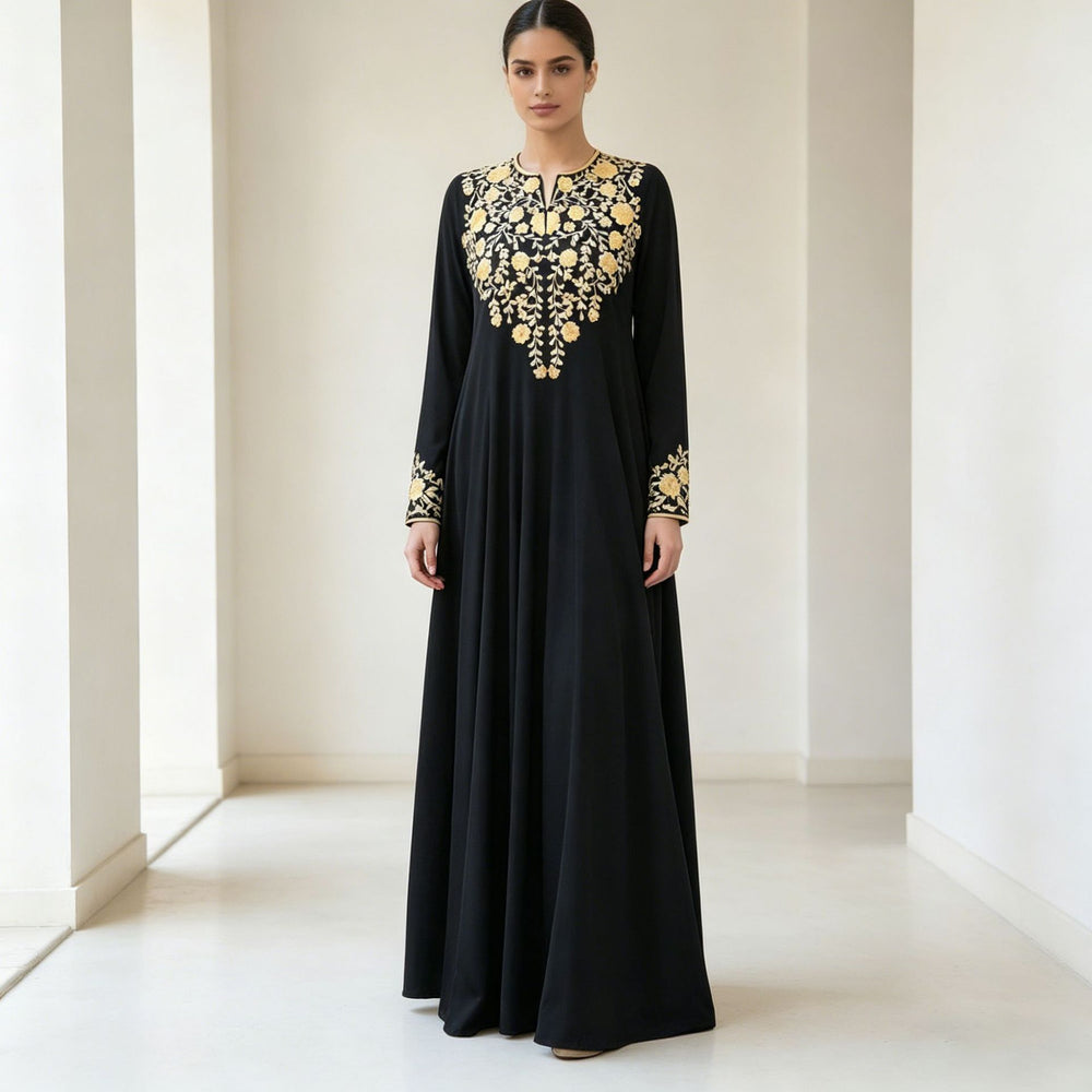spring new arrivals: european and american style long sleeve casual dress - simple, elegant, and fashionable printed maxi dress
