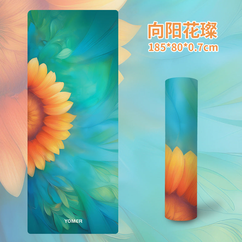 Custom printed tpe yoga mat - digital printing, gift yoga mat, outdoor non-slip beginner fitness mat